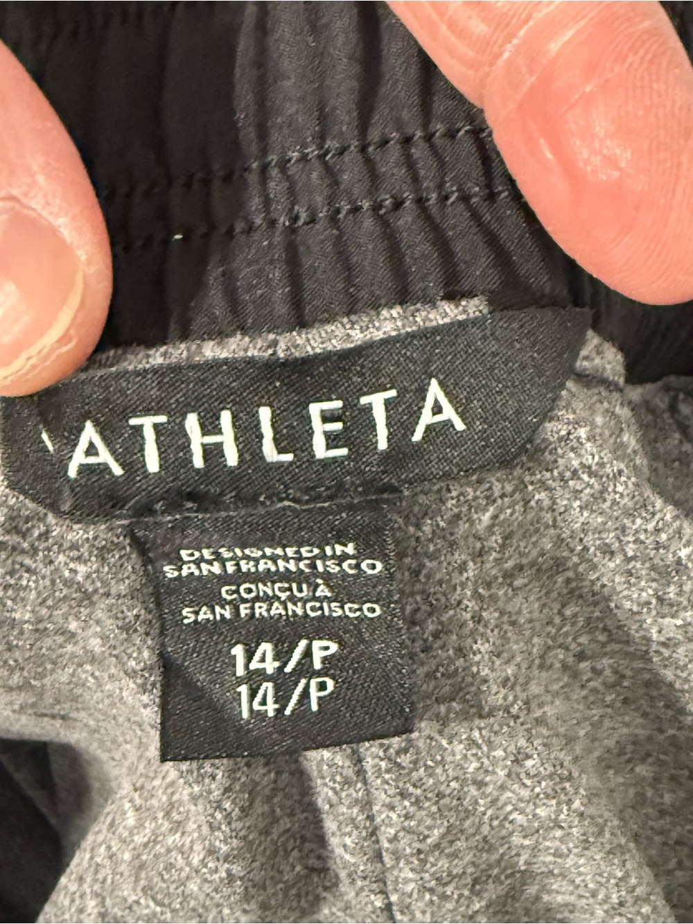Athleta Brooklyn Lined Joggers Black size 14 Petite - Picture 4 of 12